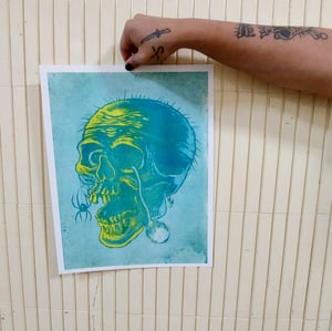 "Punk's Dead" Duotone Risograph Print