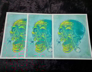 "Punk's Dead" Duotone Risograph Print