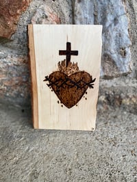 Image 2 of Most Sacred Heart of Jesus - Basswood piece 