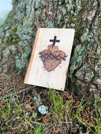 Image 3 of Most Sacred Heart of Jesus - Basswood piece 