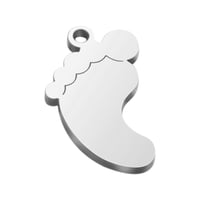 Feet Charms for DIY Jewelry Necklace Pendant Laser Engraving - 25 Pieces in Lot