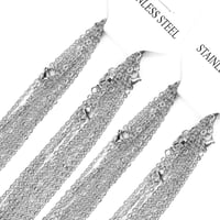 Stainless Steel Chains 20 Pcs/Lot O Shape Rolo Link Necklace For Women Pendant DIY Jewe