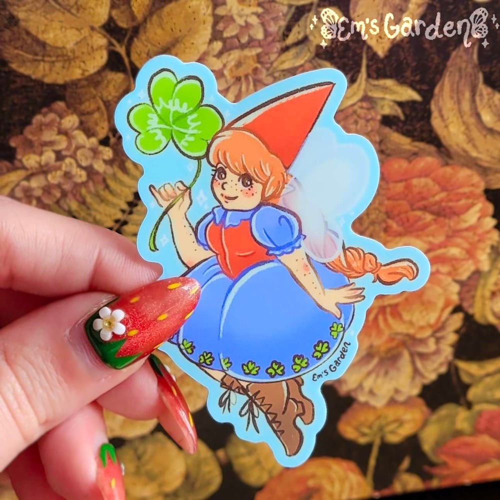 Image of Sweet Clover Fairy Vinyl Waterproof Sticker