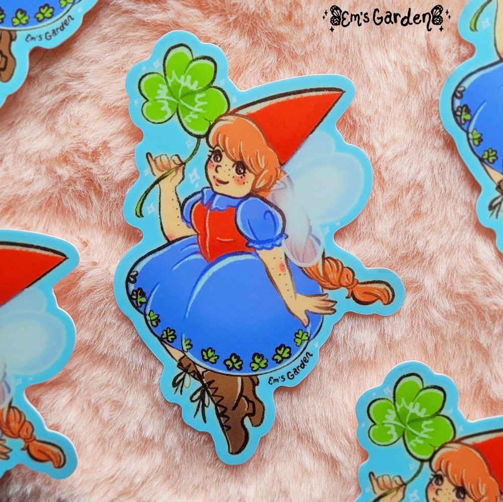 Image of Sweet Clover Fairy Vinyl Waterproof Sticker