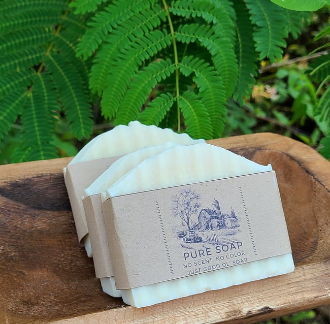PURE soap : Unscented Cold Process Olive Oil Soap