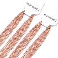 ROSE GOLD color Stainless Steel Chains 20 Pcs/Lot O Shape Rolo Link Necklace For Pendant