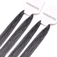 BLACK color Stainless Steel Chains 20 Pcs/Lot O Shape Rolo Link Necklace For Pendant