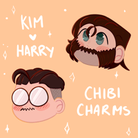 Image 1 of Kim + Harry Chibi