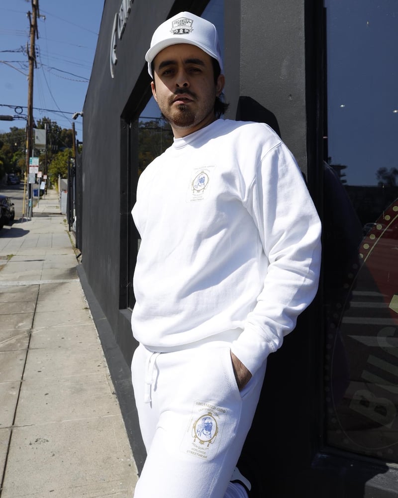 Image of New OG Zag Man Crewneck sweater, sweatpants, T-shirt + Trucker hat 