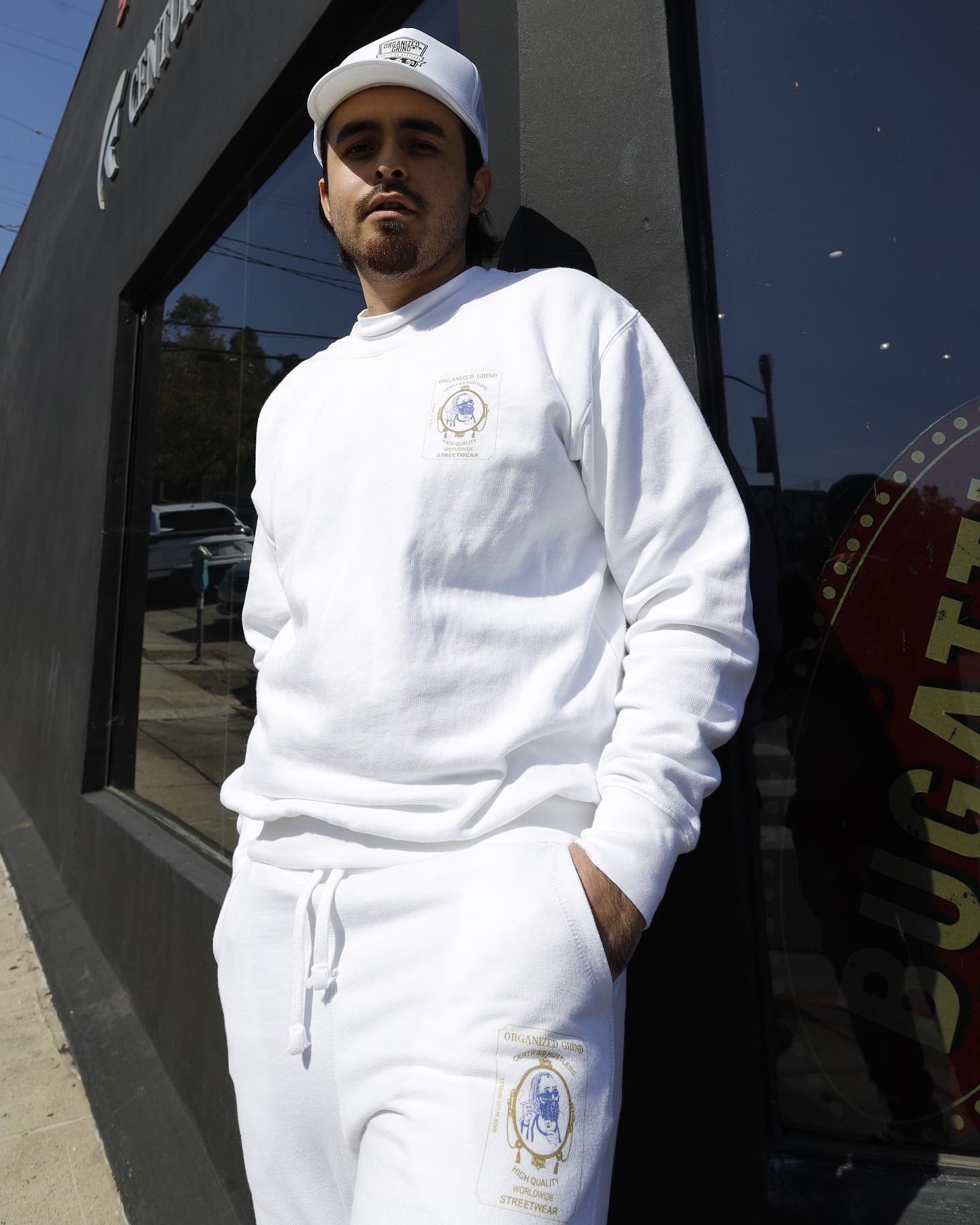 Image of New OG Zag Man Crewneck sweater, sweatpants, T-shirt + Trucker hat 