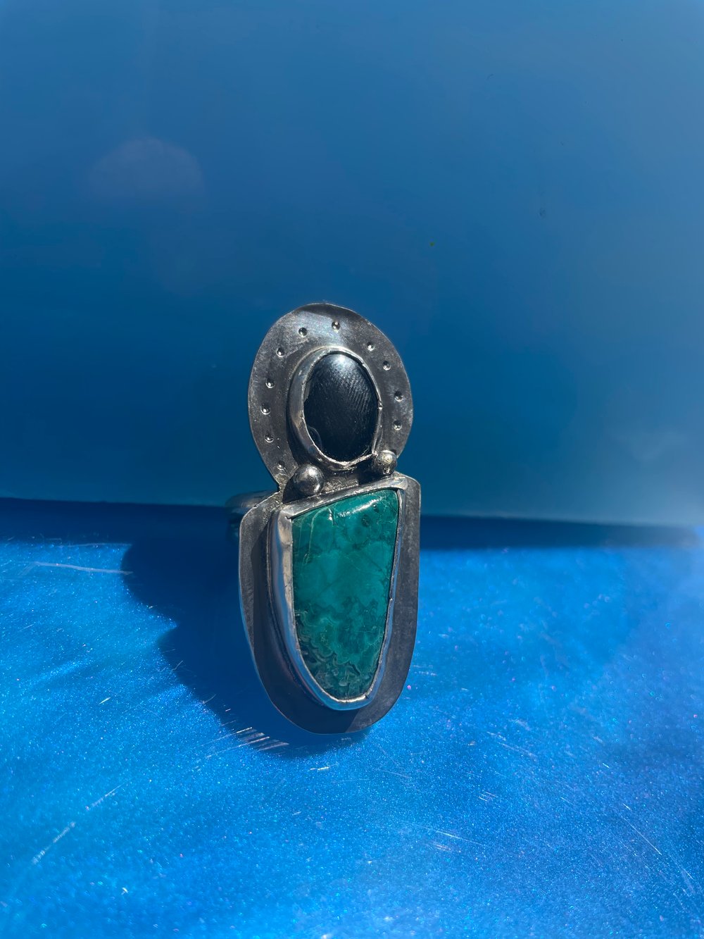 Image of Hourglass Collection- Hematite & Chrysacolla