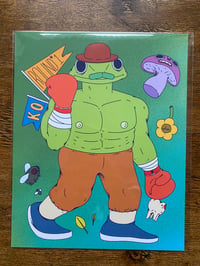 Image 2 of Frog Champion Illustration (Digital Print 120lb Smooth Uncoated Cover Paper)