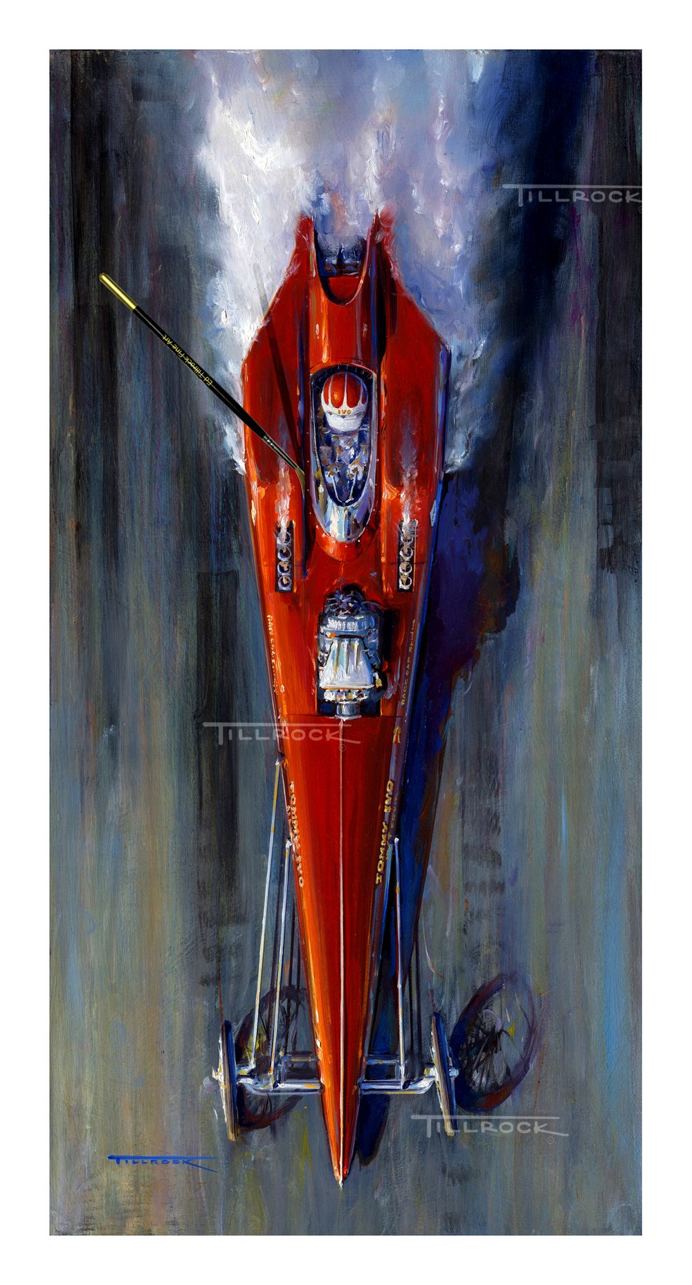 Image of Tommy Ivo's "Videoliner"  Painting (17x30) or (22 x 40)  Signed & Numbered Giclee' Prints