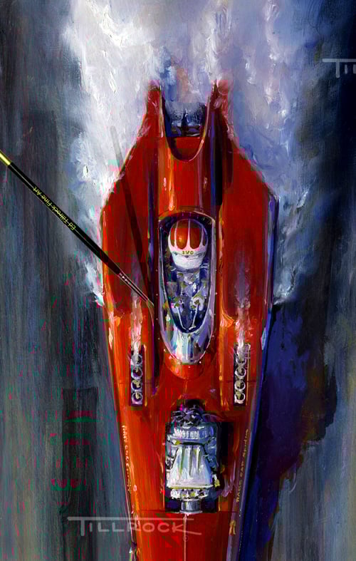 Image of Tommy Ivo's "Videoliner" Painting (17x30) or (22 x 40) Signed & Numbered Giclee' Prints