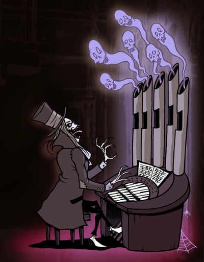 Image of THE MAD ORGANIST - signed print