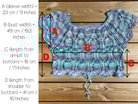 Image 5 of Pineapple Top in Blue, Purple and Pink, Size M/L
