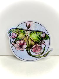 Image 2 of Luna Moth with Cherry Blossoms