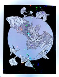 Image 1 of Holographic Bat Print 8.5” x 11”