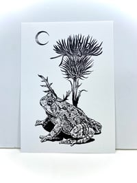 Image 1 of Toad and Thistle 5” x 7”