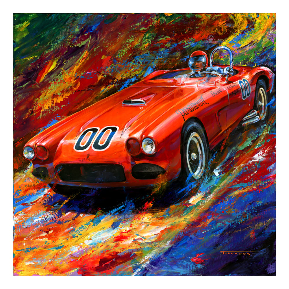 Image of "00 Corvette" Painting (24"x24") Signed & Numbered Giclee' 