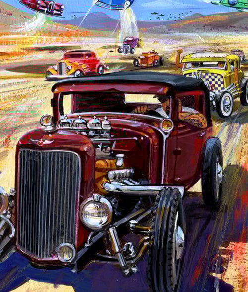 Image of "Killer Kustoms From Outer Space" Painting (24"x30") Signed & Numbered Giclee' 