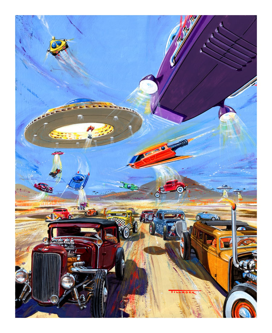 Image of "Killer Kustoms From Outer Space" Painting (24"x30") Signed & Numbered Giclee' 