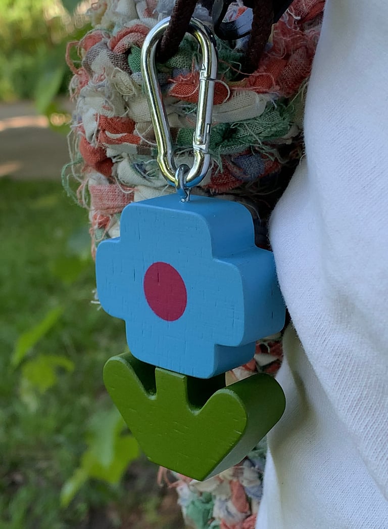 Flower Charm (blue) Image 2