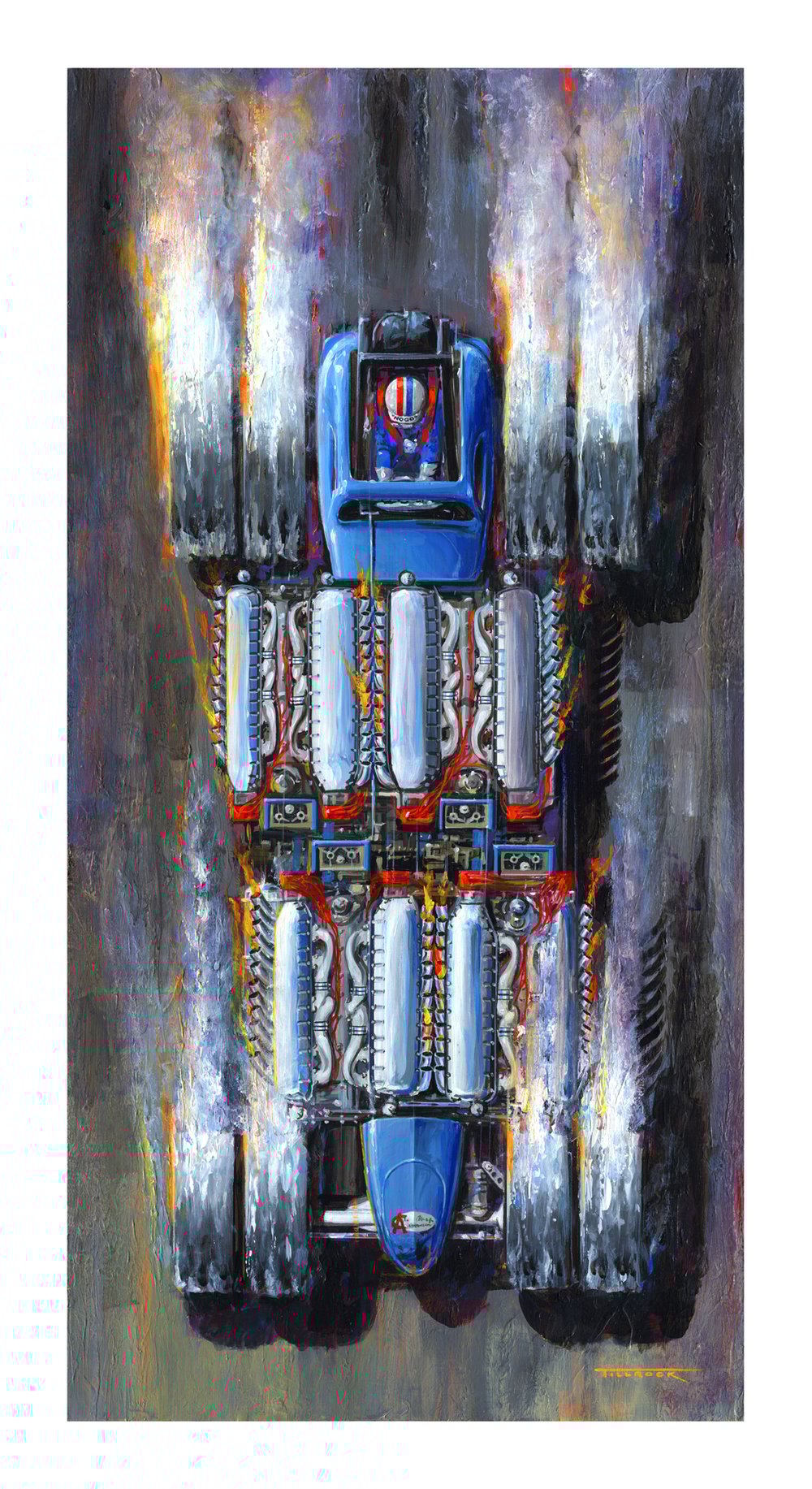 Image of "Quad Al" Painting (22"x40") Signed & Numbered Giclee'