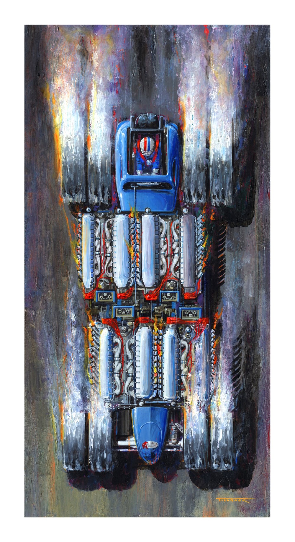 Image of "Quad Al" Painting (22"x40") Signed & Numbered Giclee' 