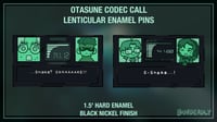 Image 1 of PREORDER!! Otasune Codec Call Lenticular Enamel Pins