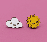Image 2 of Happy Cloud and Sun Earrings