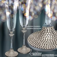 Champagne Flutes with Swarovski Crystals - Classico