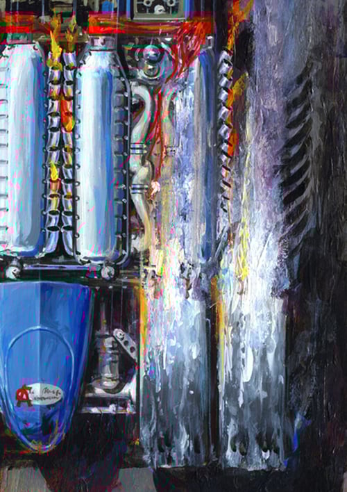 Image of "Quad Al" 13"x19" Painting