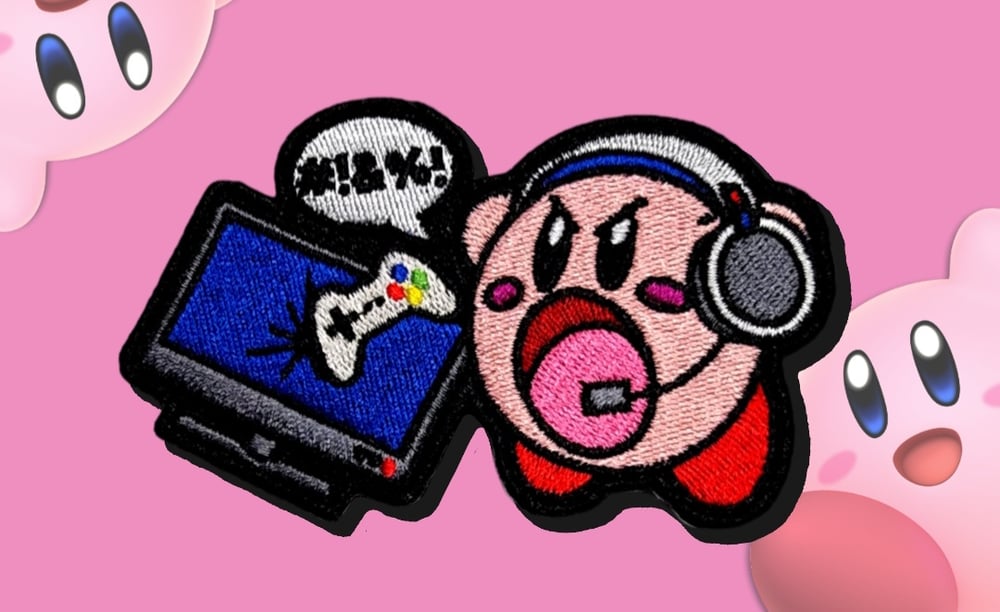 Image of KIRBY "RAGE QUIT" EMBROIDERED PATCH