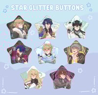 Image 1 of Honkai Star Rail star-shaped glitter buttons