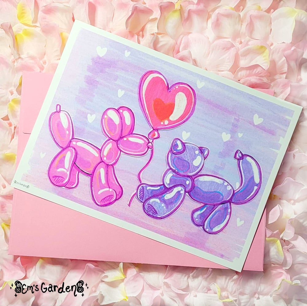 Image of Balloon Animals Partycore Art Print Card