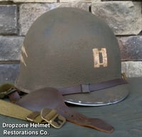 Image 10 of WWII M2 D-bale 82nd Airborne 508th PIR Helmet Captain Front Seam Westinghouse Paratrooper Liner.