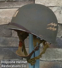 Image 3 of WWII M2 D-bale 82nd Airborne 508th PIR Helmet Captain Front Seam Westinghouse Paratrooper Liner.