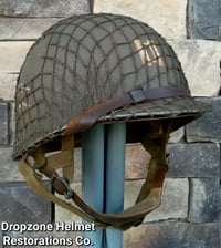 Image 9 of WWII M2 D-bale 82nd Airborne 508th PIR Helmet Captain Front Seam Westinghouse Paratrooper Liner.