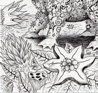 Image 4 of ORIGINAL PEN DRAWING •  The Original freehand Sketch for "MEGAFLORA" 