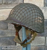 Image 7 of WWII M2 D-bale 82nd Airborne 508th PIR Helmet Captain Front Seam Westinghouse Paratrooper Liner.