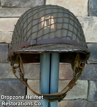 Image 5 of WWII M2 D-bale 82nd Airborne 508th PIR Helmet Captain Front Seam Westinghouse Paratrooper Liner.