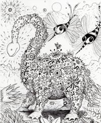 Image 5 of ORIGINAL PEN DRAWING •  The Original freehand Sketch for "MEGAFLORA" 