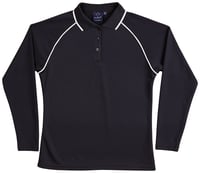 Image 1 of Women's Navy Blue Long Sleeve Polo (Price before tax)