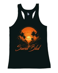 Girls Black Tank Top - Summer of Sunset Design  