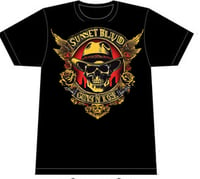 Men's Black  Cowboy Design T-shirt