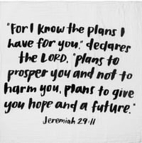 Image 2 of Organic Swaddle Blanket-Jeremiah 29:11