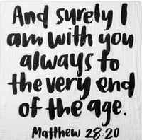 Image 1 of Organic Swaddle Blanket-Matthew 28:20