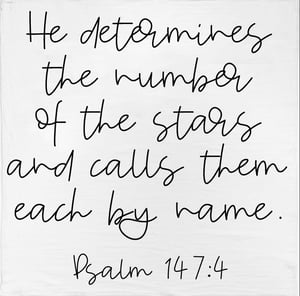 Image of Organic Swaddle Blanket-Psalm 147:4