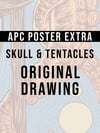 APC POSTER EXTRA- ORIGINAL SKULL & TENTACLES DRAWING